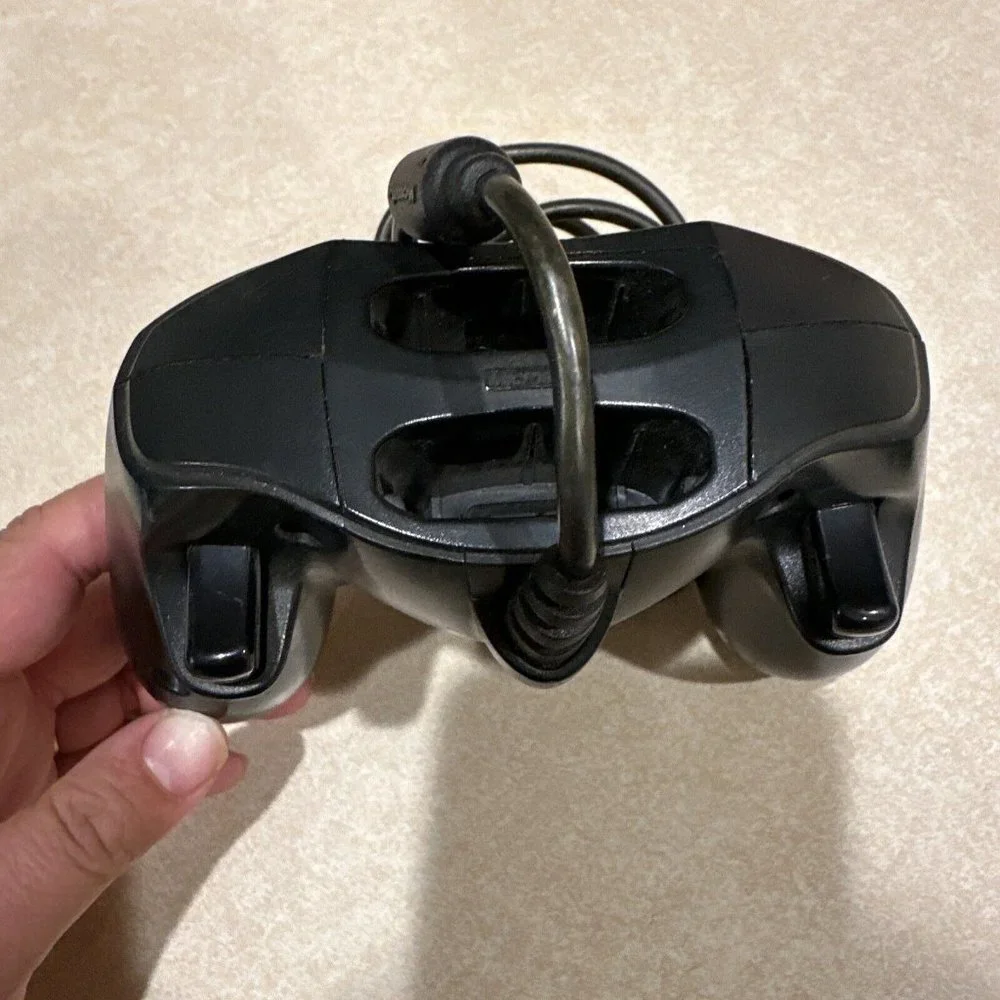 Original Microsoft Xbox S OEM Black Wired Controller - Tested & Working